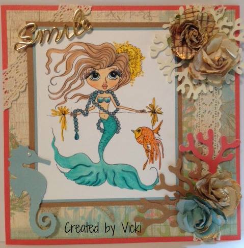 img851 My Besties mermaid digi stamp