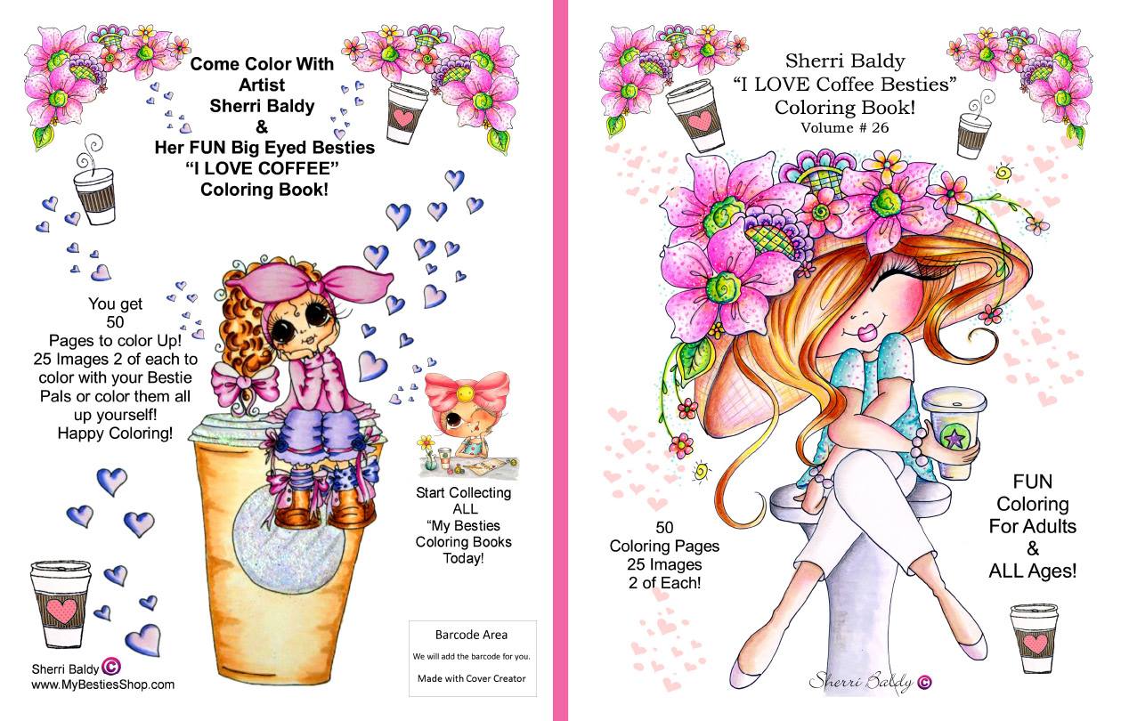 Coloring Books SIGNED COPIES by The Artist! Sherri Baldy My