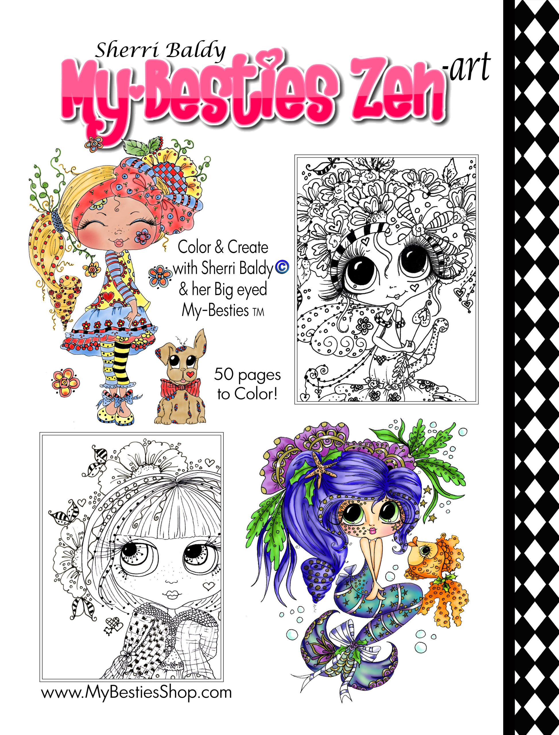 Download Special Edition Copic Friendly Paper Coloring Books By Sherri Baldy My Besties Signed Copies By The Artist Sherri Baldy My Besties Zen Coloring Book For Adults And All Ages